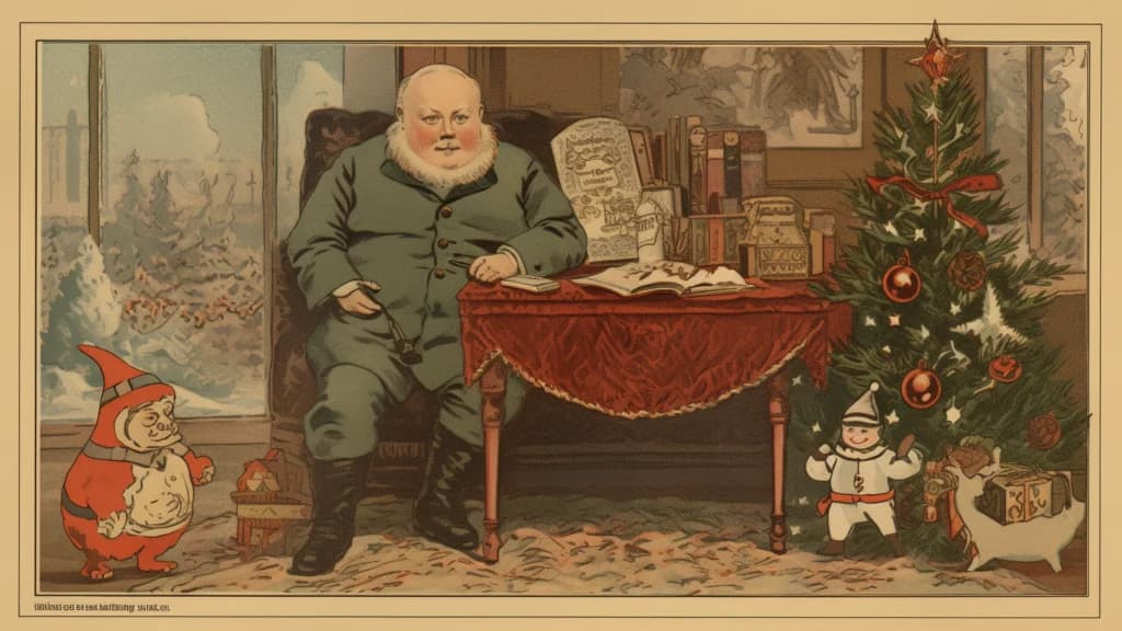 Christmas Theme Vintage Postcard | Midjourney Prompt